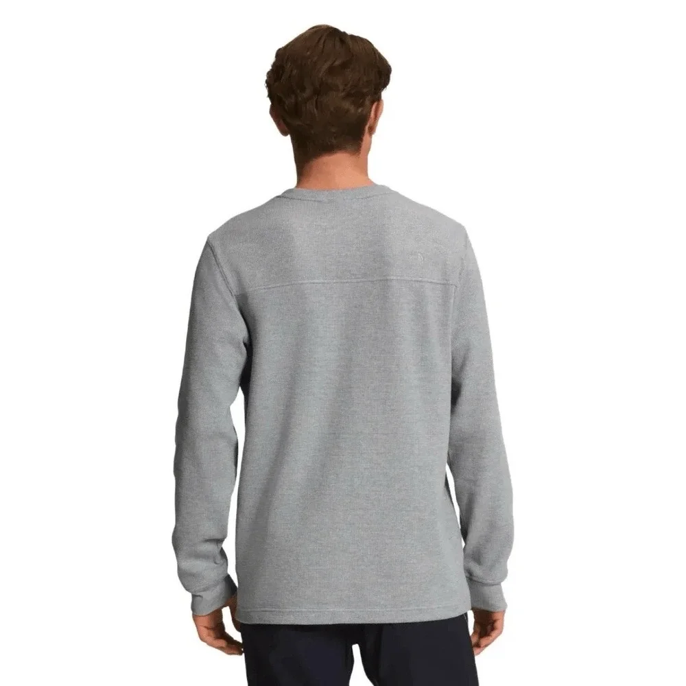 The North Face Terrain Waffle Knit Henley In Meld Gray Heather Men Size XL